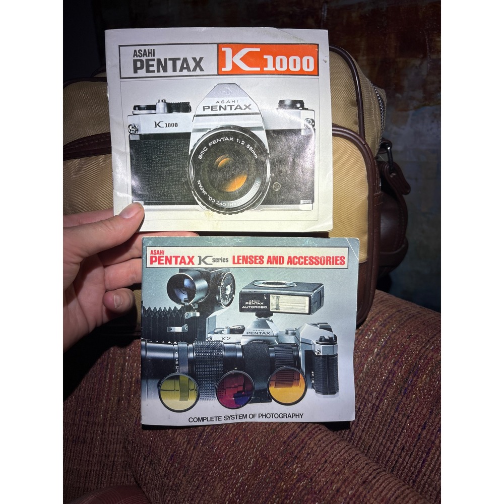 Vintage Asahi Pentax K1000 Manual & K Series Lenses Accessories Guide Booklets